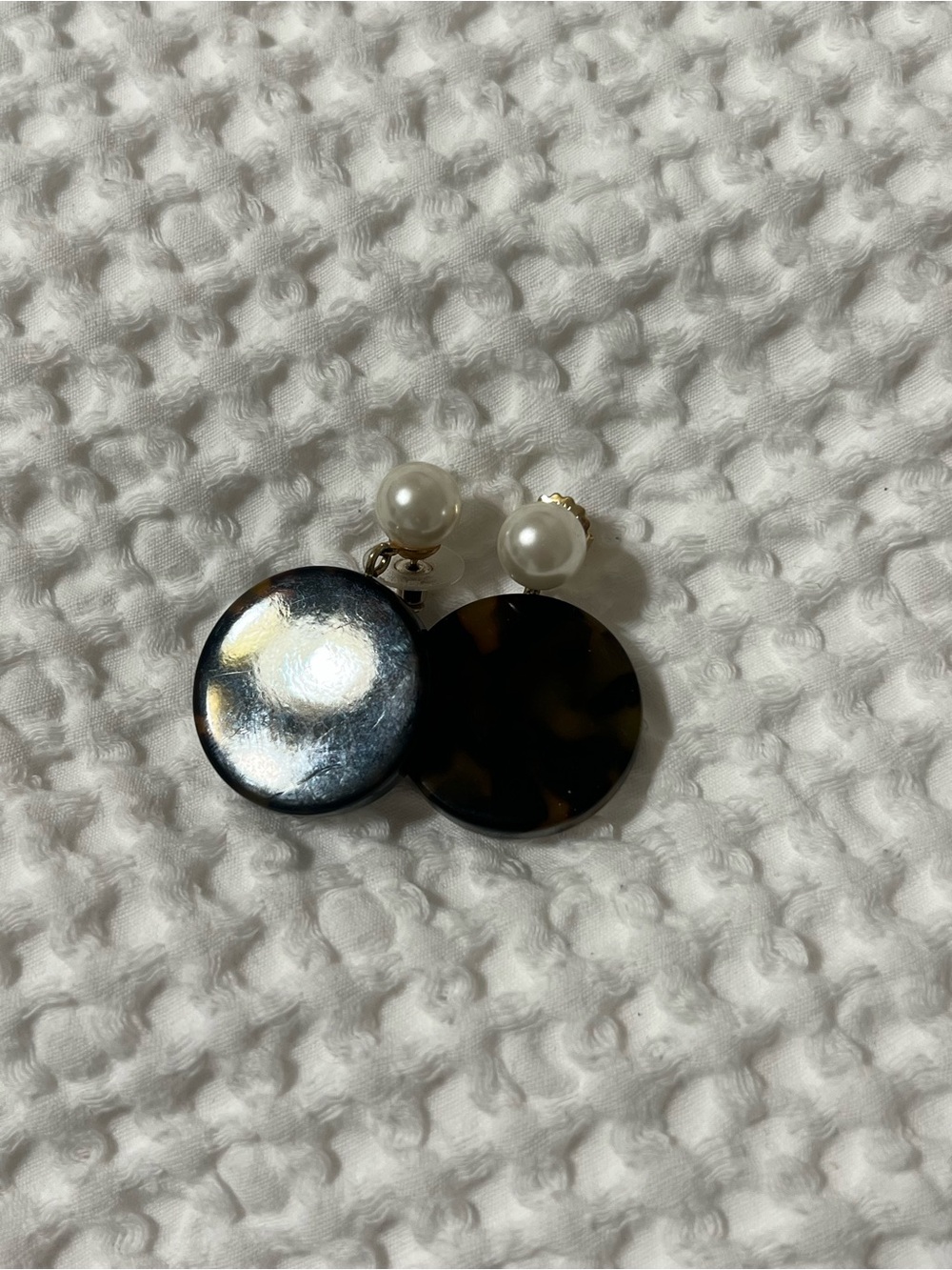 Pearl and Tortoiseshell Earrings - Women Accessories